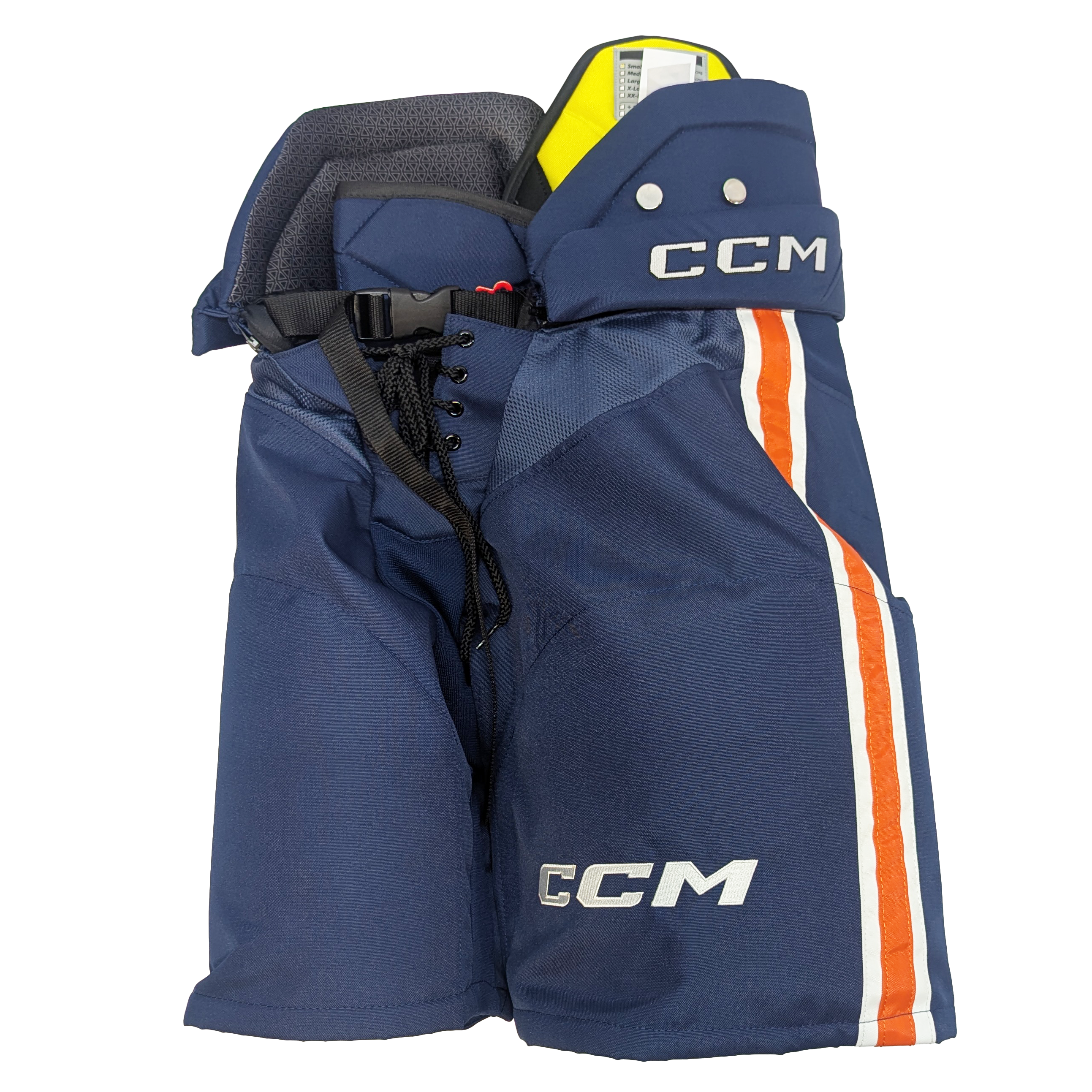 CCM HPTK - Pantalon de hockey WHL Pro Stock (bleu marine/orange/blanc)